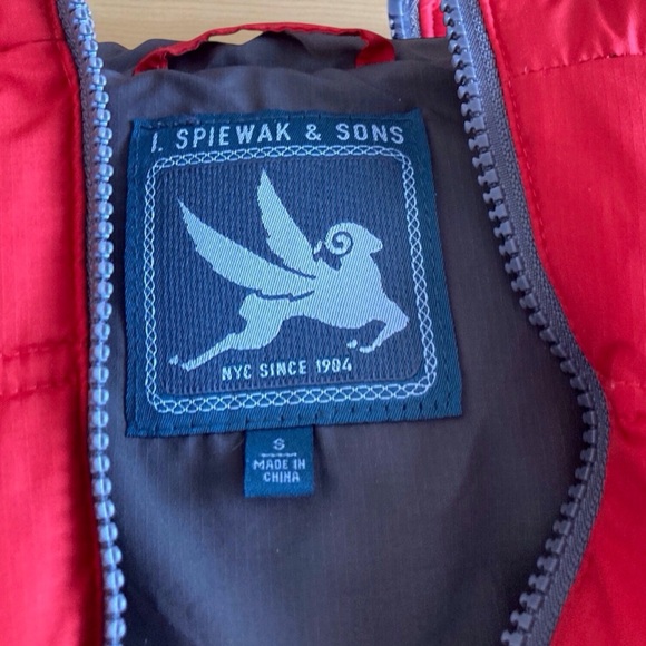 I. Spiewak & Sons Women's Down Vest | Red & Black | Size Small Cabincore - Picture 8 of 13